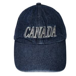 Canada Slideback Baseball Cap Blue One Size Adjustable Embroidered Patriotic